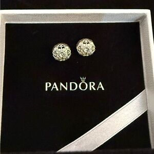 Set of 2. Authentic Pandora Silver Filigree Charms.